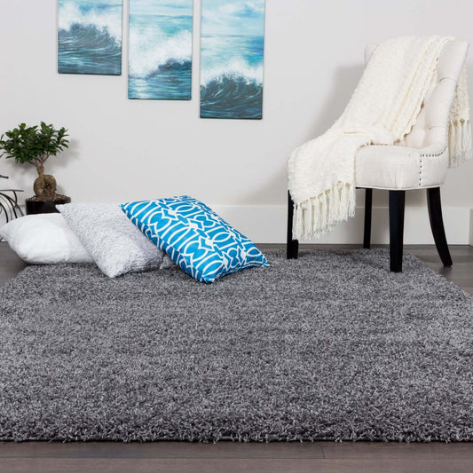 Victoria Grey Shag 3 x 5 Area Rug|Carpette à poils longs Victoria grise 3 x 5|D80GCCAQ