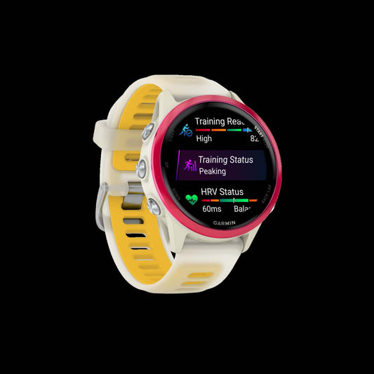 Garmin Forerunner 570 Montre intelligente 42mm, Amoled, Aluminium framboise, Os/mangue, Suivi de fitness GPS, Course, Batterie de 10 jours