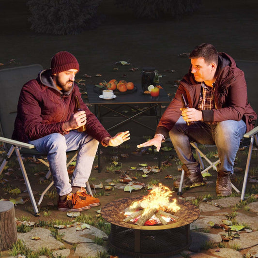 Chaises de camping pliantes Outsunny 2 pièces, fauteuils inclinables rembourrés pour extérieur avec sac de transport