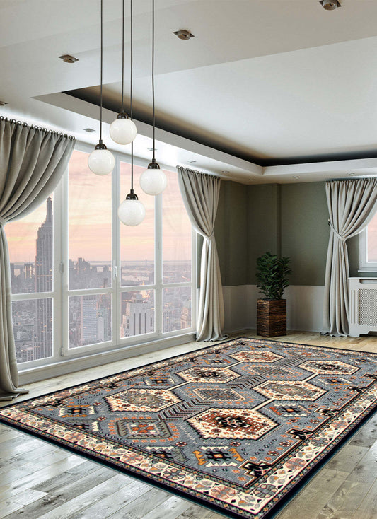 Tapis Enola gris-ivoire - 7'10 x 10'2|Carpette Enola gris-ivoire - 7 pi 10 pox 10 pi 2 po| D21U055Q