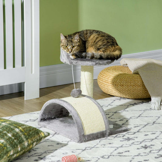 Pawhut Arbre À Gratter Pour Chat De 18, Maison Pour Chaton, Centre D'activités Pour Animal Domestique