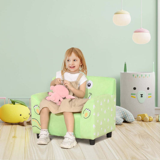 Qaba Fauteuil Enfant, Chaise avec Accoudoirs pour École Maternelle, Canapé pour Enfants dans la Chambre, Jardin d'Enfants avec Animaux Mignons | Qaba Fauteuil Enfant Design Grand Confort Avec Accoudoirs Assise Dossier Rembourrés Revêtement Velours