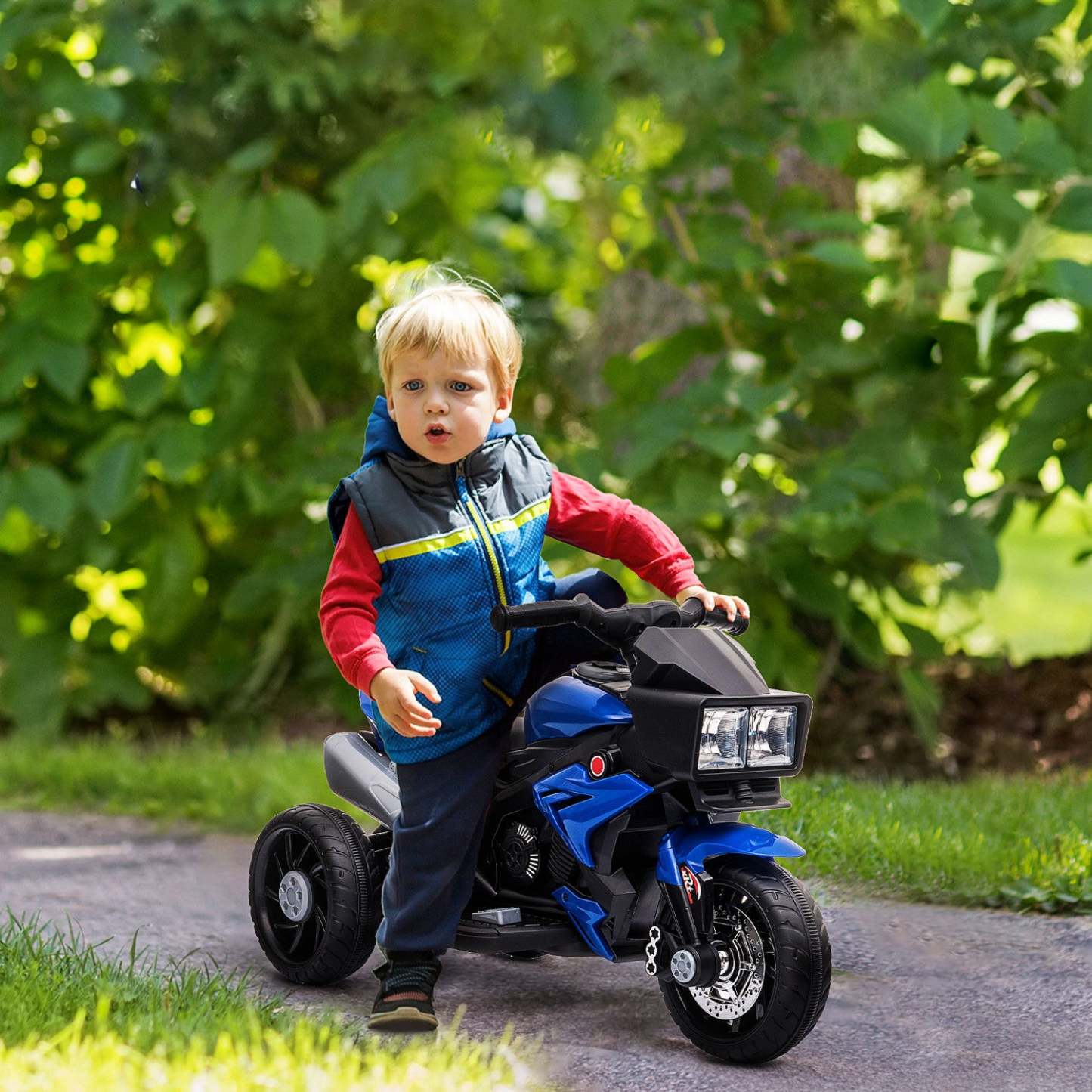 Aosom Kids Electric Powered Ride-On Pedal Motorcycle Ride-on Toy 6v Battery Powered W/ Music Horn He|Aosom Moto Électrique Pour Enfants Jouet À Pédales 6v Alimenté Par Batterie Avec Klaxon De Musique Phar