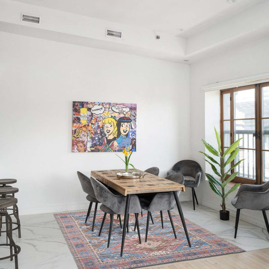 Tapis Samia bleu clair 5 pi 3 po x 8 pi 0 po