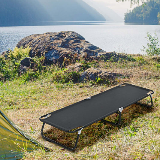 Lit de camping pliant Outsunny pour adultes, lit de sommeil portable en plein air.