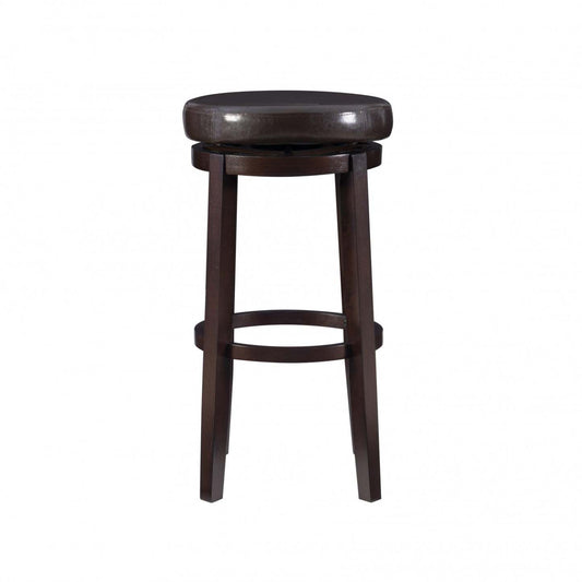 Tabouret de bar Maya en simili cuir - Marron|Tabouret bar Maya en similicuir - brun