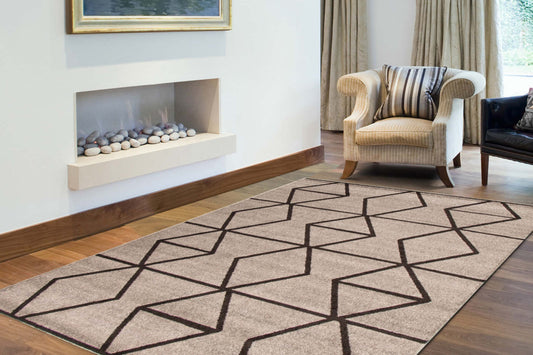 Tapis Anandi gris-brun - 2,39 m x 3,10 m | D2C4OJSZ