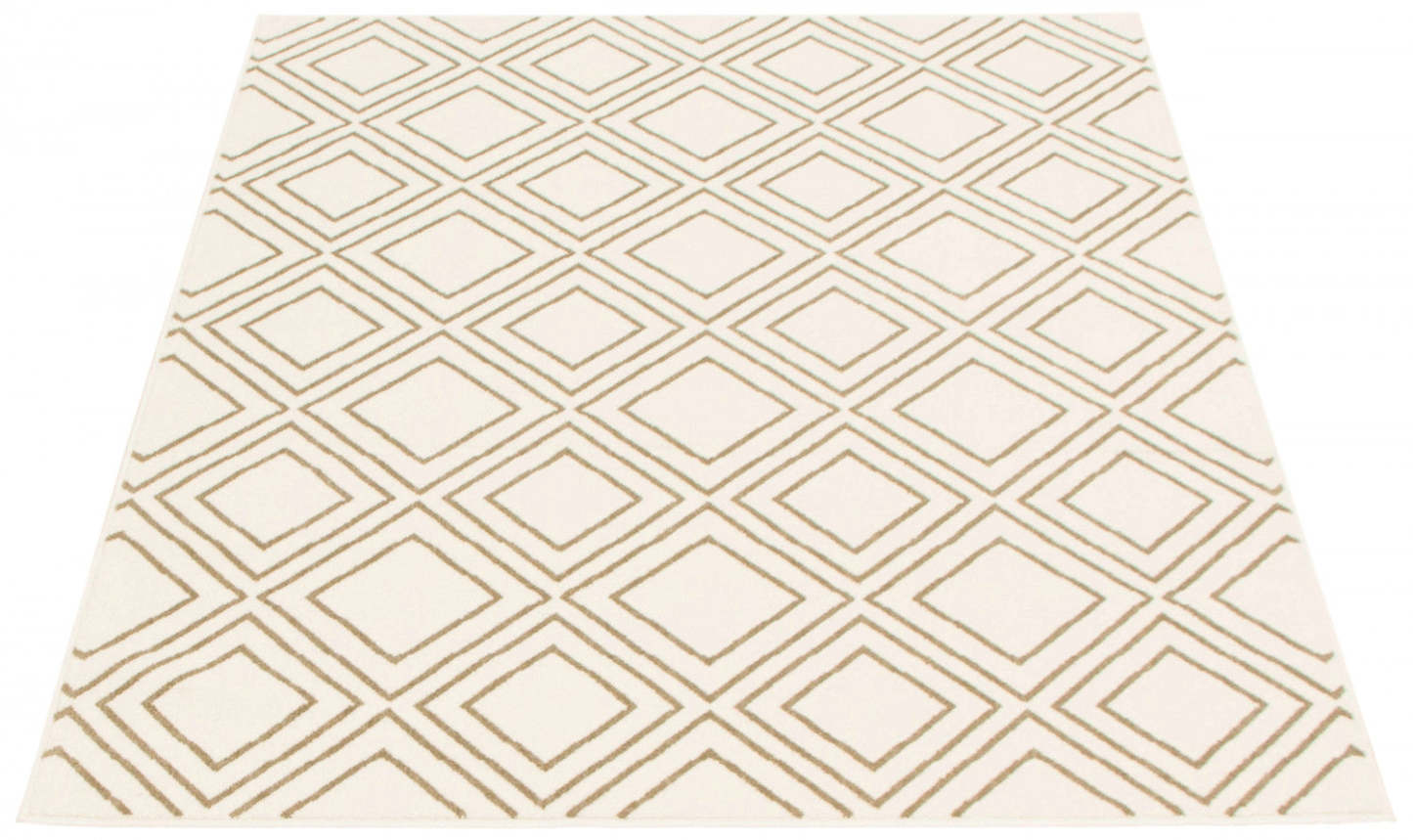 Tapis August Geod Blanc-Tan 6'7 x 9'6|Carpette August blanc géodebrun clair 6 pi 7 po x 9 pi 6 po|D86FNPHR