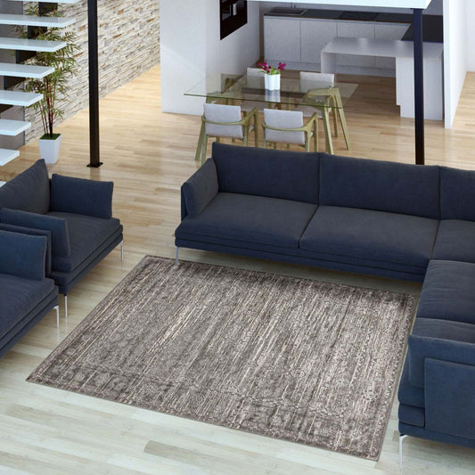 Carpette Shaleigh grise 3 pi 11 po x 5 pi 11 po|Shaleigh Grey Rug 3'11 X 5'11 Area Rug|D86FLBYB