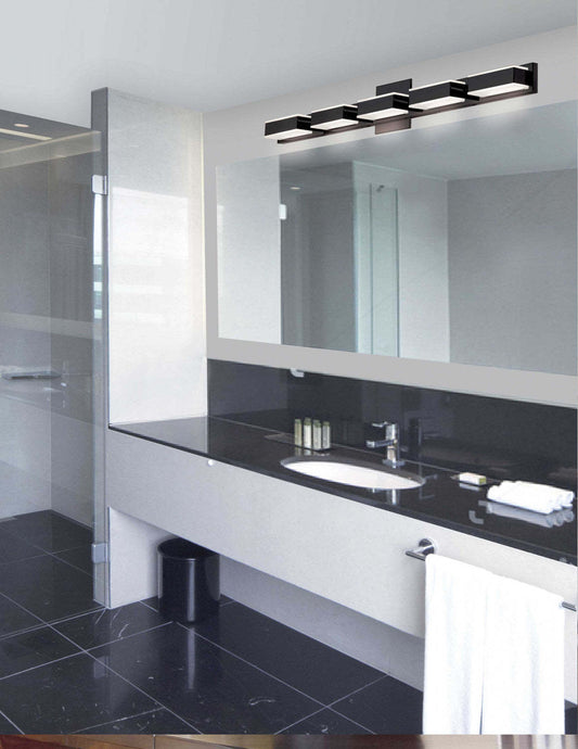 Dainolite Viola 5 Light LED Wall Vanity Light Matte Black Finish Lamp|Lumière de coiffeuse murale Viola de Dainolite avec fini noir mat et 5 ampoules à DEL