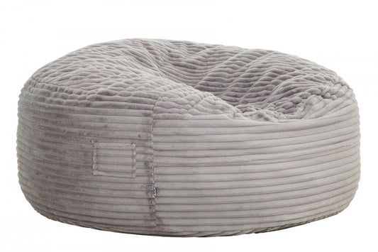 Sealy Kade Corduroy High Density Foam Bean Bag Chair - Grey|Fauteuil poire Kade de Sealy en velours tricoté avec mousse à haute densité - gris