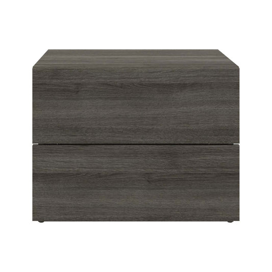 Nordika James Nightstand with 2-Drawers - Grey Oak|Table de nuit James Nordika à 2 tiroirs - chêne gris
