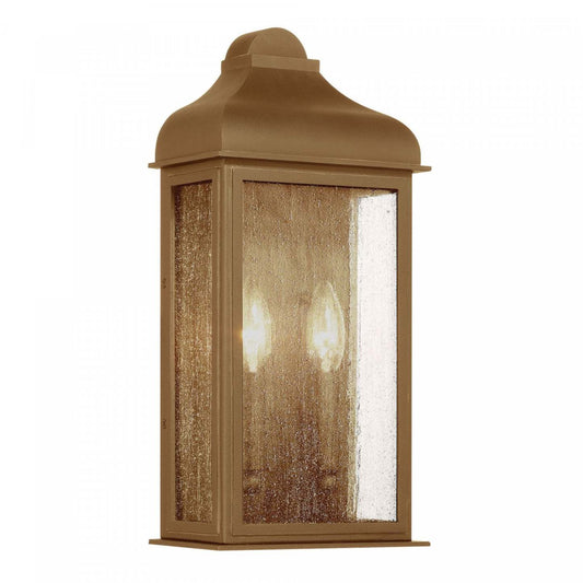 Madrid 2 Light Outdoor Wall Sconce, Weathered Brass Lamp | Applique Murale D’exterieur Madrid A 2 lampes, Laiton Vieilli
