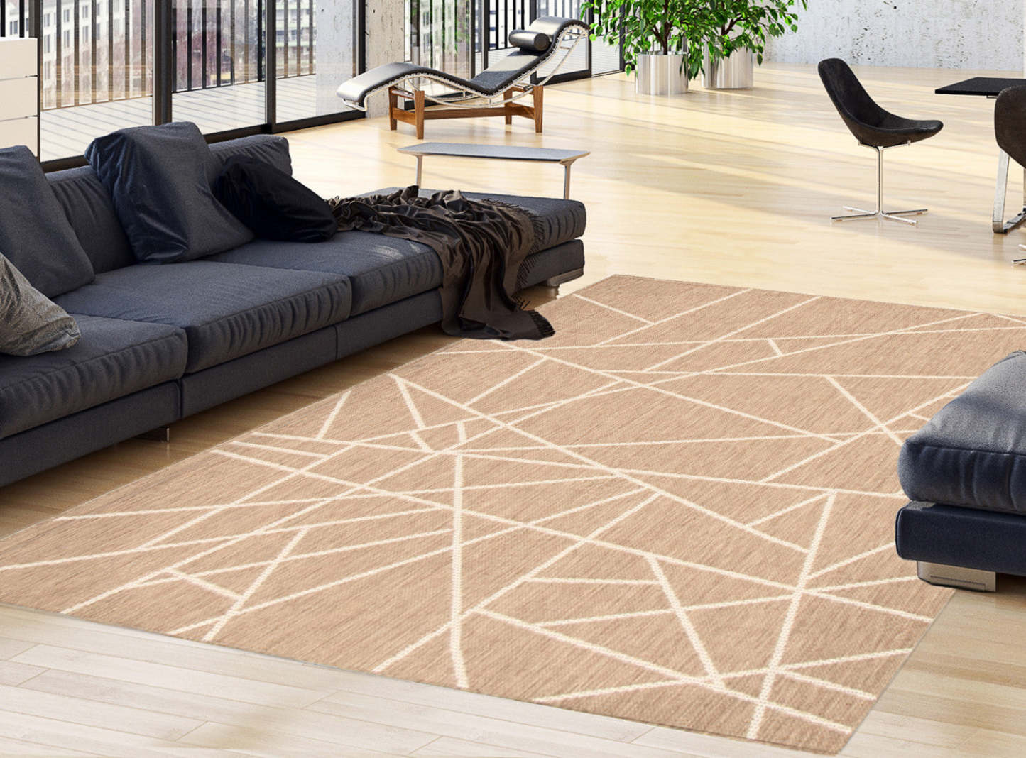 Tapis Sadie Abstract Taupe-Champagne - 160 x 230 cm | Tapis Sadie Abstract Taupe-Champagne - 160 x 230 cm | D2B9DSV3