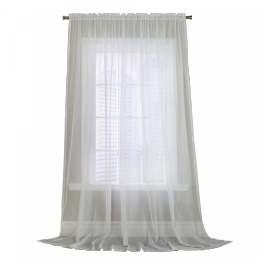 Habitat Voile White Rod Pocket Curtain Panel - 112 x 95|Panneau de rideau passe-tringle Voile blanc d'Habitat - 112 x 95