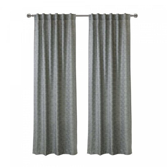 Habitat Odessa Grey Light Filtering Dual Header Curtain Panel - 52 x 84|Panneau de rideau filtrant la lumière Odessa gris à double tête d’Habitat - 52 x 84