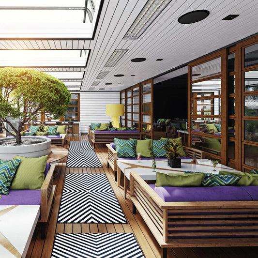 Tapis Dodie Bleu-Ivoire 2'8 x 4'11|Carpette Dodie bleueivoire 2 pi 8 po x 4 pi 11 po|D86FZ80X