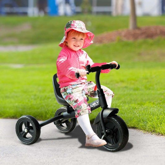 Qaba Kids Tricycle Pour Enfants Âgés Jusqu'à 18 Mois, Tricycle Pour Tout-Petits Intérieur Extérieur Pour Garçon Et Fille | Qaba Tricycle D'activité Intérieur/Extérieur Bambin