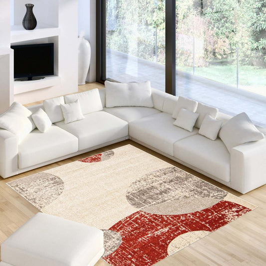 Tapis Ellegance Ivoire/Rouge 200 x 290 cm | D26V15IM