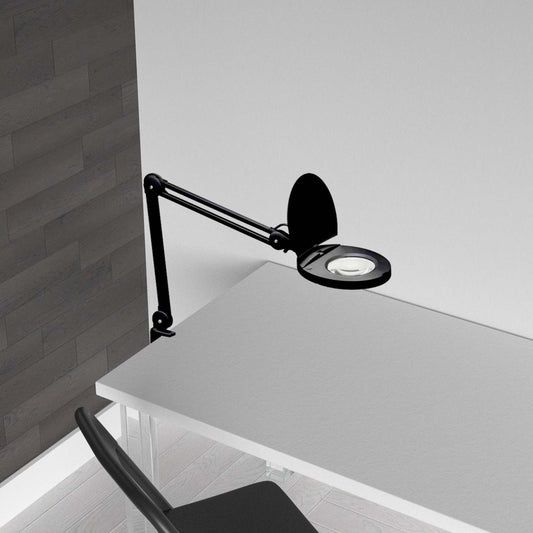 Dainolite LED Magnifier Lamp 8w Black Finish|Lampe à loupe de Dainolite avec fini noir et ampoule à DEL de 8 W