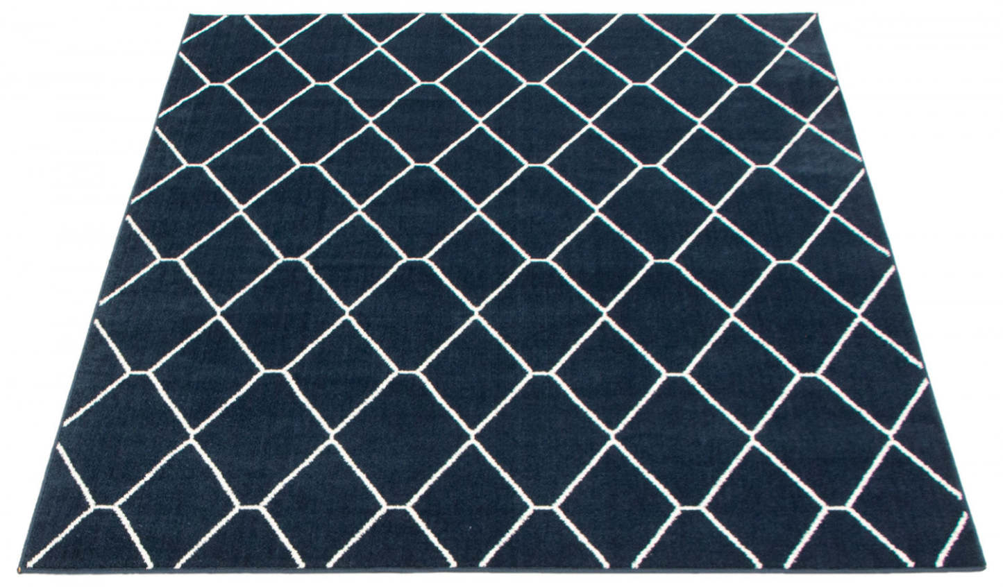 Tapis August bleu marine et blanc 7'10 x 10'2 | D86FBD6X