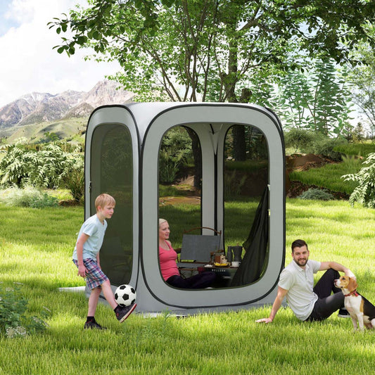 Outsunny Tente Écran Pop Up, Abri de Camping Portable Upf50+ Avec Sac de Transport