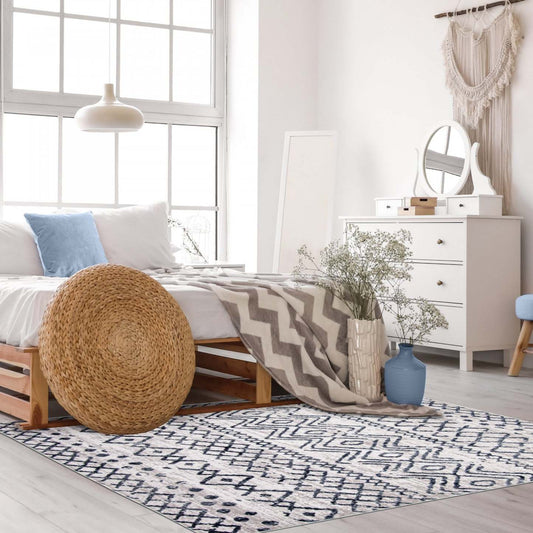 Carpette Dita bleu marine - 7 pi 10 po x 10 pi 2 po