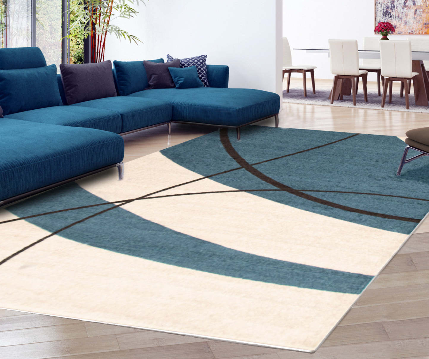 Carson Blue Area Rug - 7'10 x 10'2|Carpette Carson bleu - 7 pi 10 pox 10 pi 2 po| D2BPP5RR