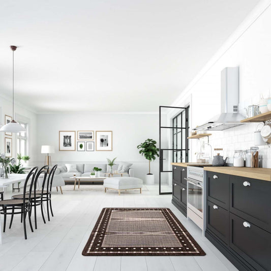 Tapis Clémentine Chocolat - 132 x 196 cm | Tapis Clémentine Chocolat - 132 x 196 cm