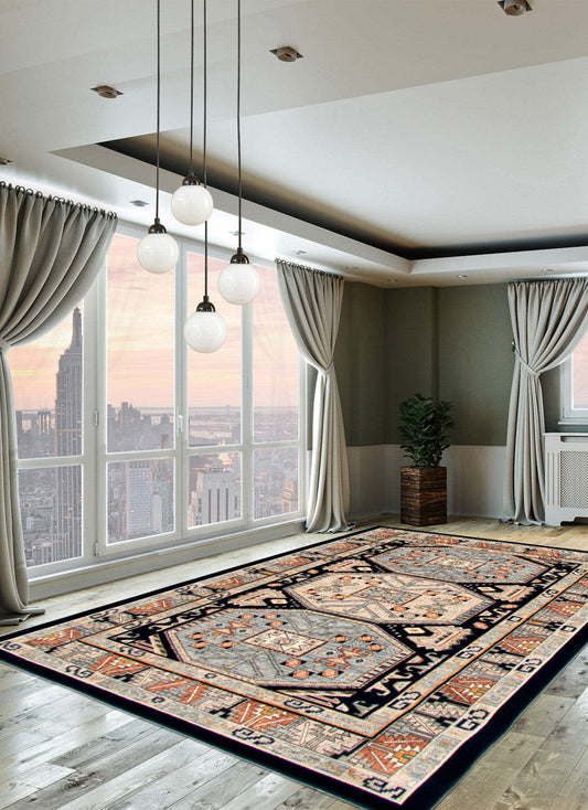 Quincy Navy Blue Area Rug - 7'10 x 10'2|Carpette Quincy bleu marine - 7 pi 10 po x 10 pi 2 po |D2B56RSQ