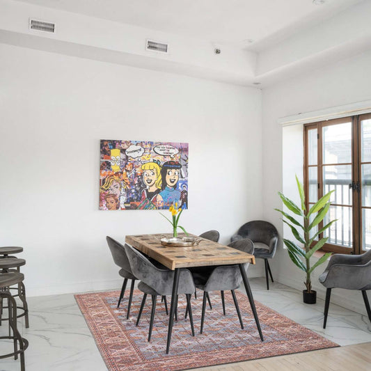 Carpette Rosamond bleue 5 pi 3 po x 8 pi 0 po