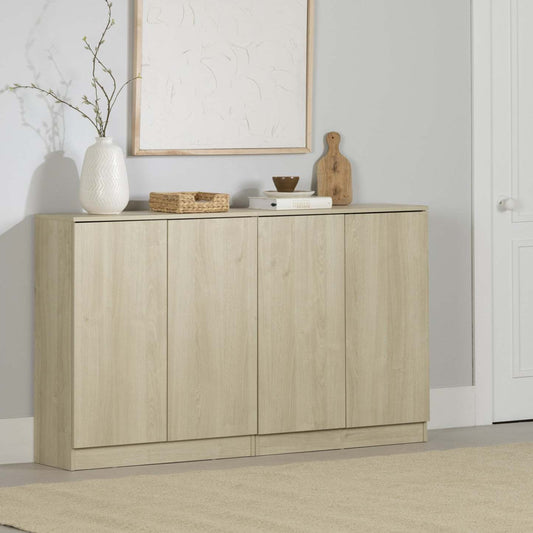 Arum Set Of 2 Sideboards With 2 Doors Bleached Oak - South Shore Buffet