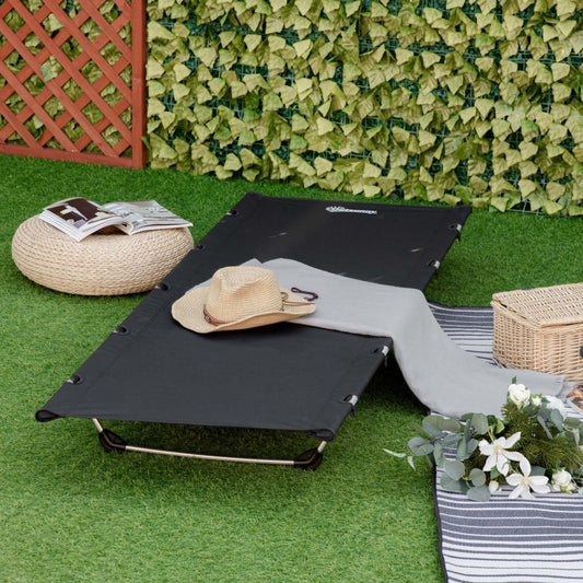 Lit de camping léger Outsunny, lit pliant en aluminium avec sac de transport