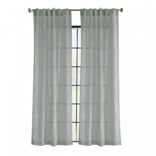 Habitat Trenton Grey Light Filtering Dual Header Curtain Panel - 52 x 95|Panneau de rideau filtrant la lumière Trenton gris à double têtes d'Habitat - 52 x 95