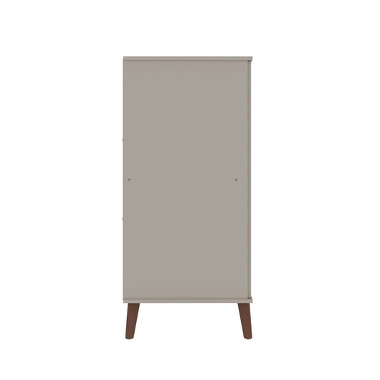 Manhattan Comfort Hampton Shoe Closet with 4 Shelves Solid Wood Legs - Off White & Maple Cream|Armoire à chaussures Hampton de Manhattan Comfort avec 4 tablettes et pattes en bois massif - blanc cassé et crème d'érable