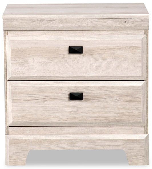 Table de chevet à 2 tiroirs Yorkdale, 23,5 L x 24,7 H, fabriquée au Canada - Blanc | Table de nuit Yorkdale de 23,5 po (L) x 24,7 po (H) à 2 tiroirs, fabriquée au Canada - blanche
