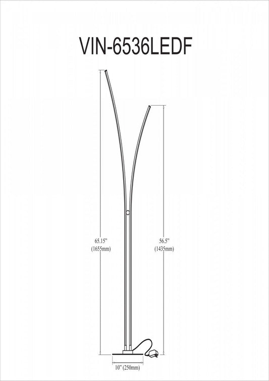 Dainolite Vincent Floor Lamp 34w Matte White White Silicone Diffuser|Lampe à pied Vincent de Dainolite en silicone blanc qui diffuse la lumière, avec fini blanc mat et ampoule de 34 W