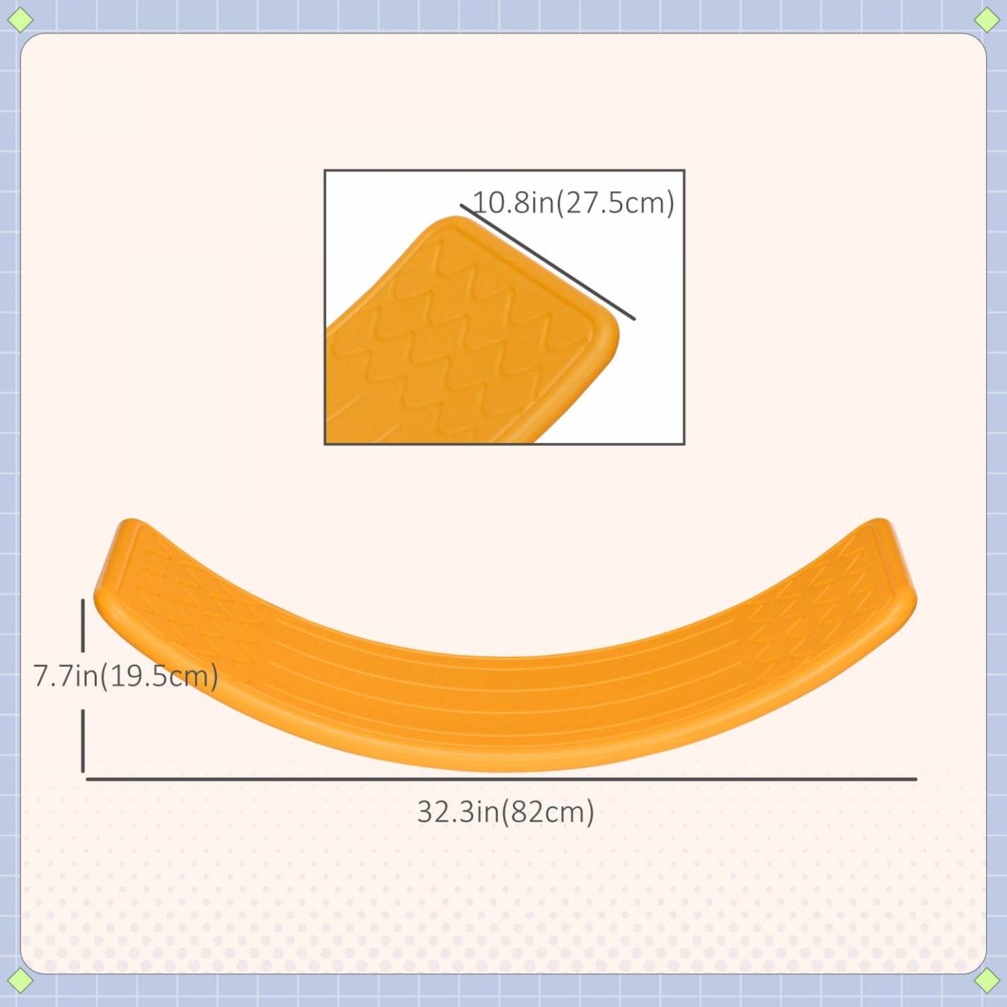 Qaba Planche D'equilibre 32,3 Pour Enfants, Planche A Bascule Courbee, Apprentissage Prescolaire Montessori