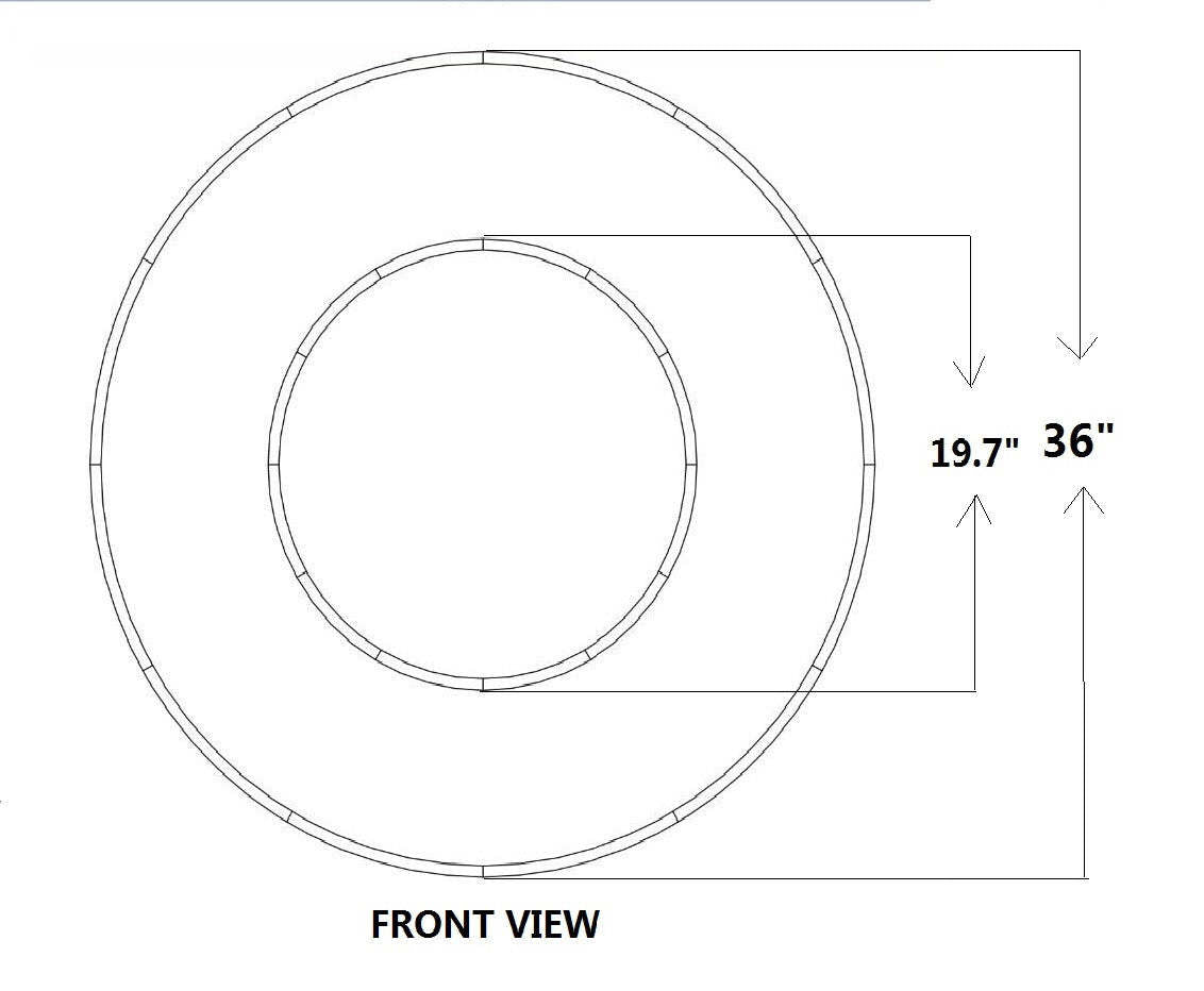 Penn Black 47.24 Miroir|Miroir Penn de 47,24 po noir