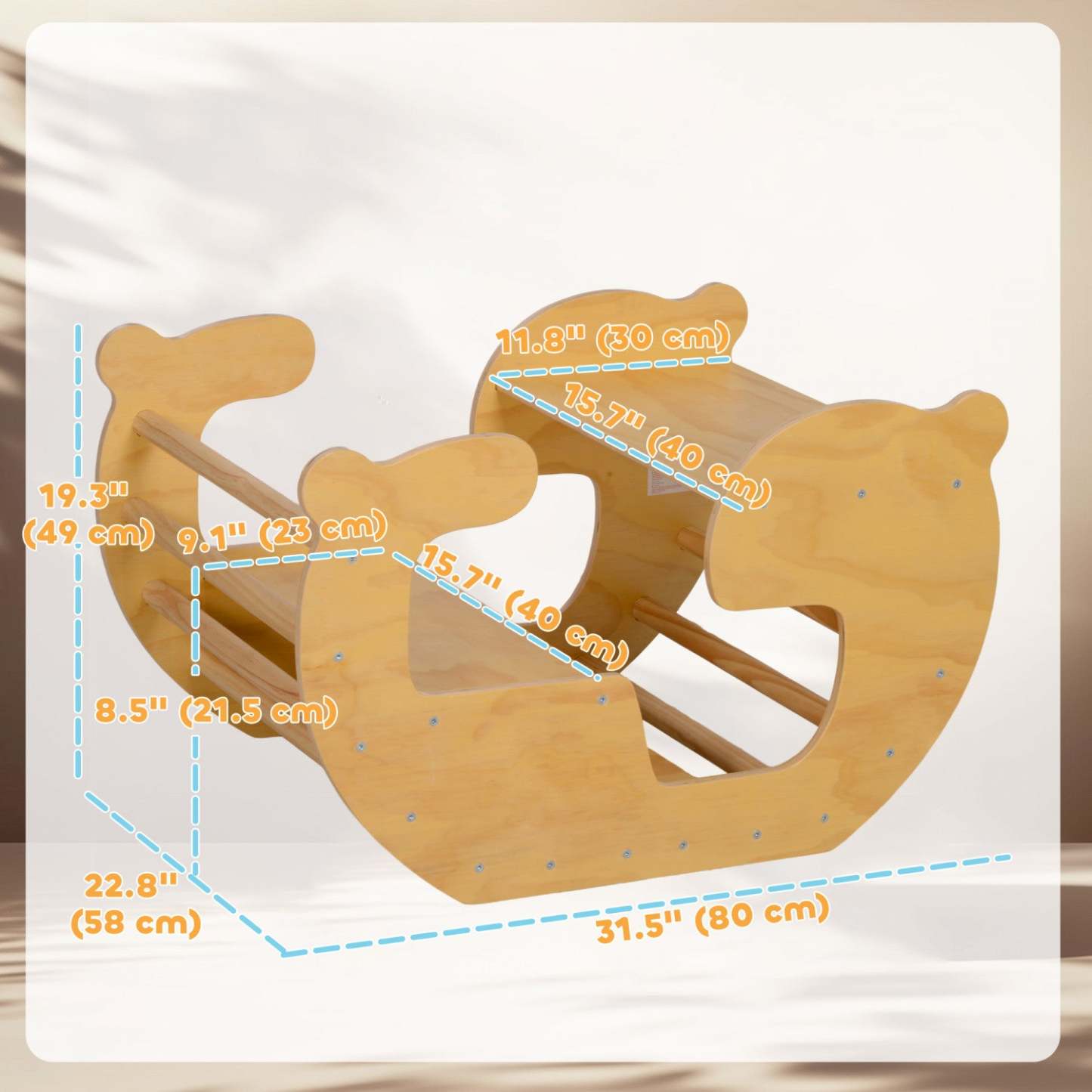 Qaba Jouet D'escalade 2 En 1 Pour Les Enfants, Arche En Bois Pour Bebe, Table Et Chaise Pour Enfants