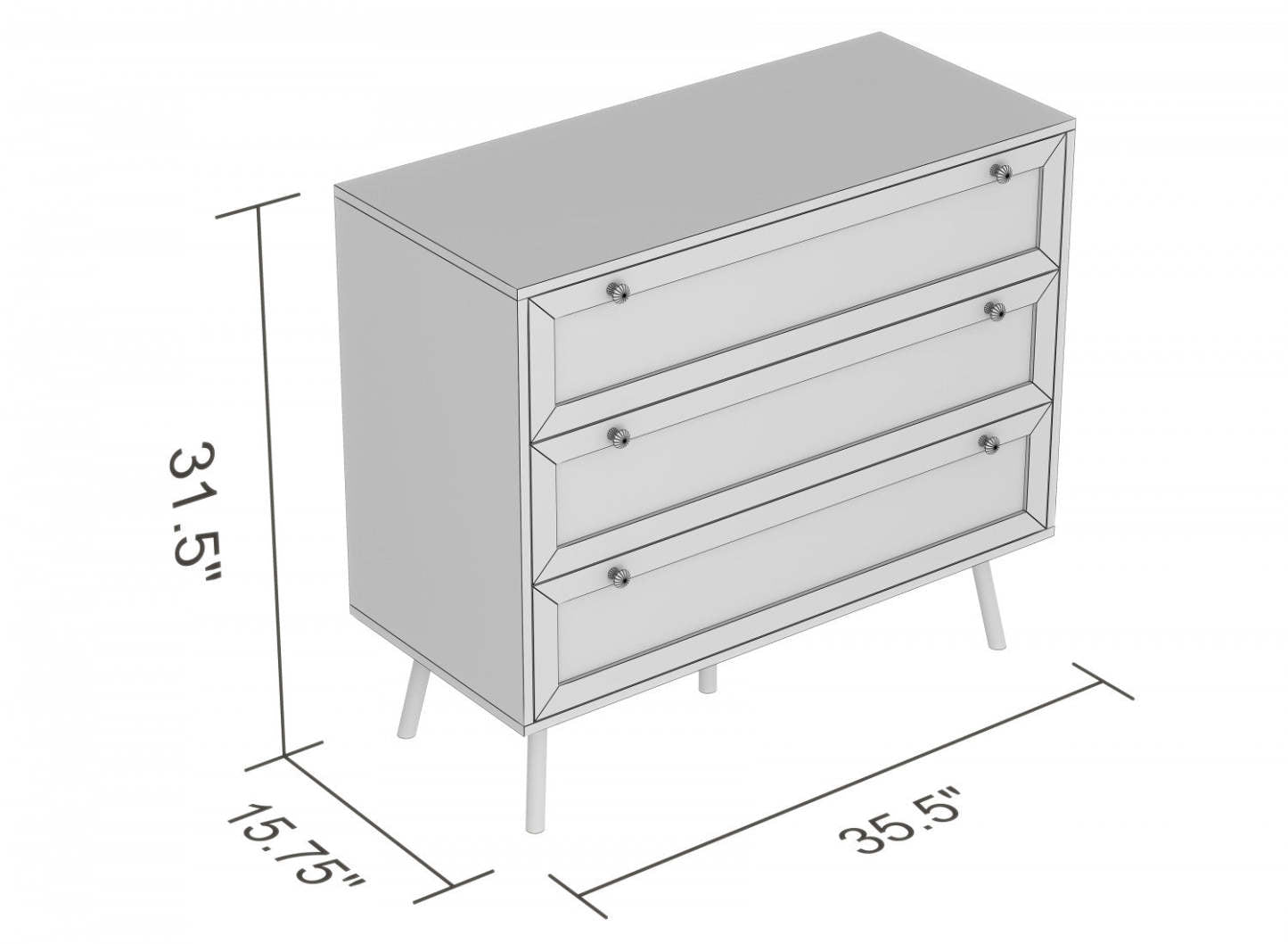 Commode de Rangement avec 3 Tiroirs – Aspect Bois Brun Naturel | Commode verticale de rangement avec 3 tiroirs - aspect de bois brun naturel