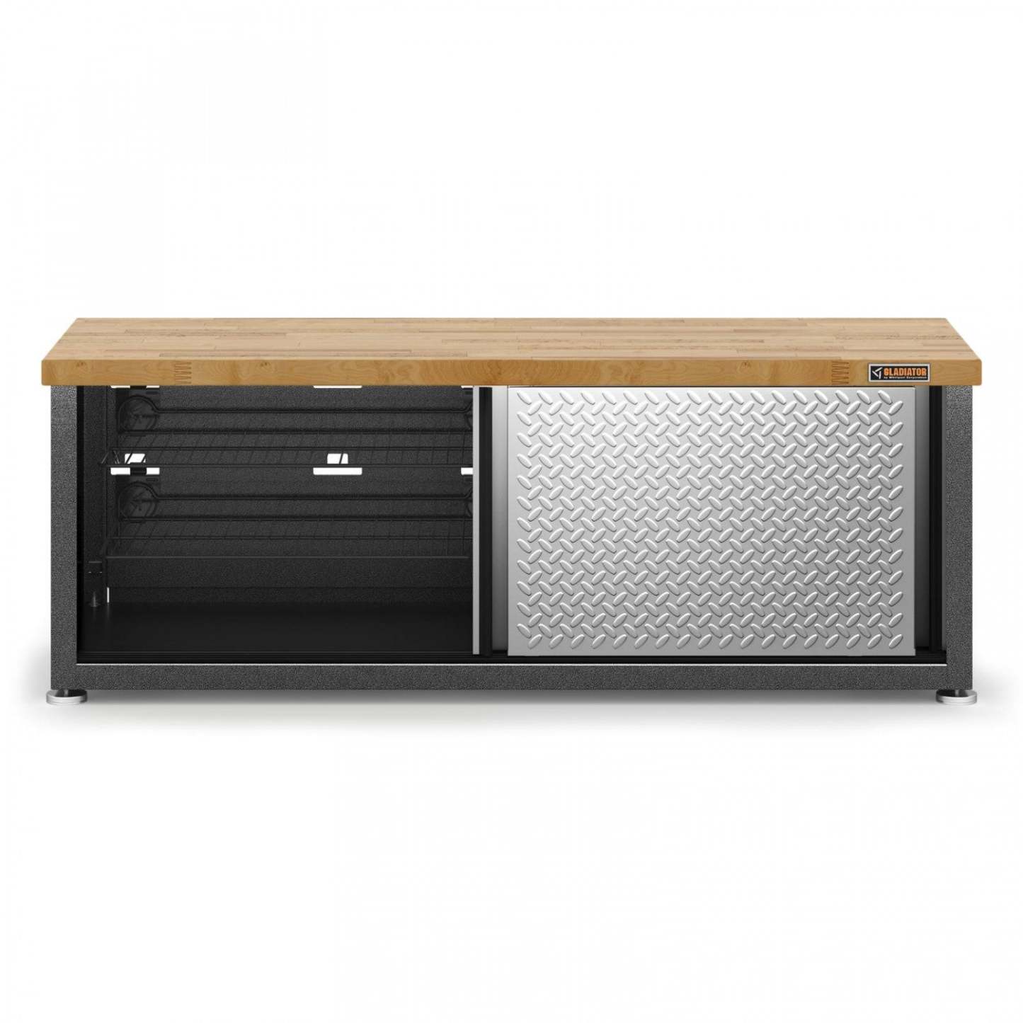 Gladiator Storage Shoe Bench - Silver Tread|Banc de rangement pour chaussures de Gladiator - bande de roulement argentée