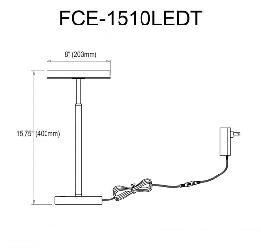 Dainolite Francine Table Lamp 10w Satin Nickel White Acrylic Diffuser|Lampe de table Francine de Dainolite en acrylique blanc qui diffuse la lumière, avec fini nickel satiné et ampoule de 10 W
