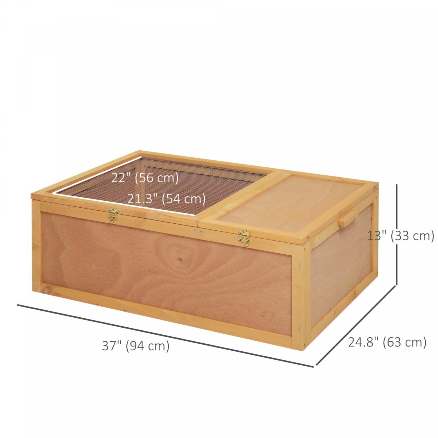 Pawhut Enclos pour Tortues, Réservoir en Bois pour Tortues Terrarium Reptile avec Design à Deux Chambres, Pour Utilization Intérieure|Pawhut Maison De Tortue En Bois De37, Terrarium Pour Tortues/petits Enclos Pour Reptiles Avec Desig
