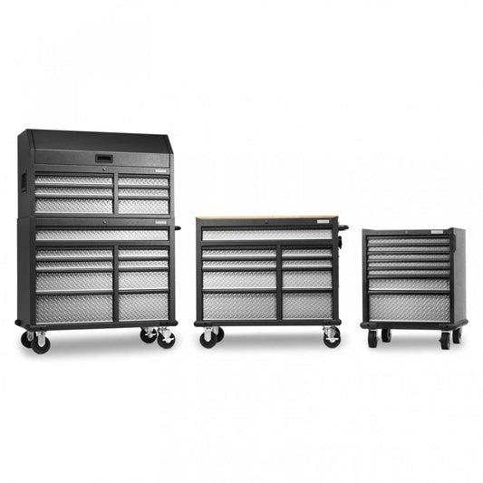 Gladiator Premier 7-Drawer Modular Tool Storage Cabinet - Silver Tread|Armoire à outils modulaire de série Premier à 7 tiroirs de Gladiator - bande de roulement argentée