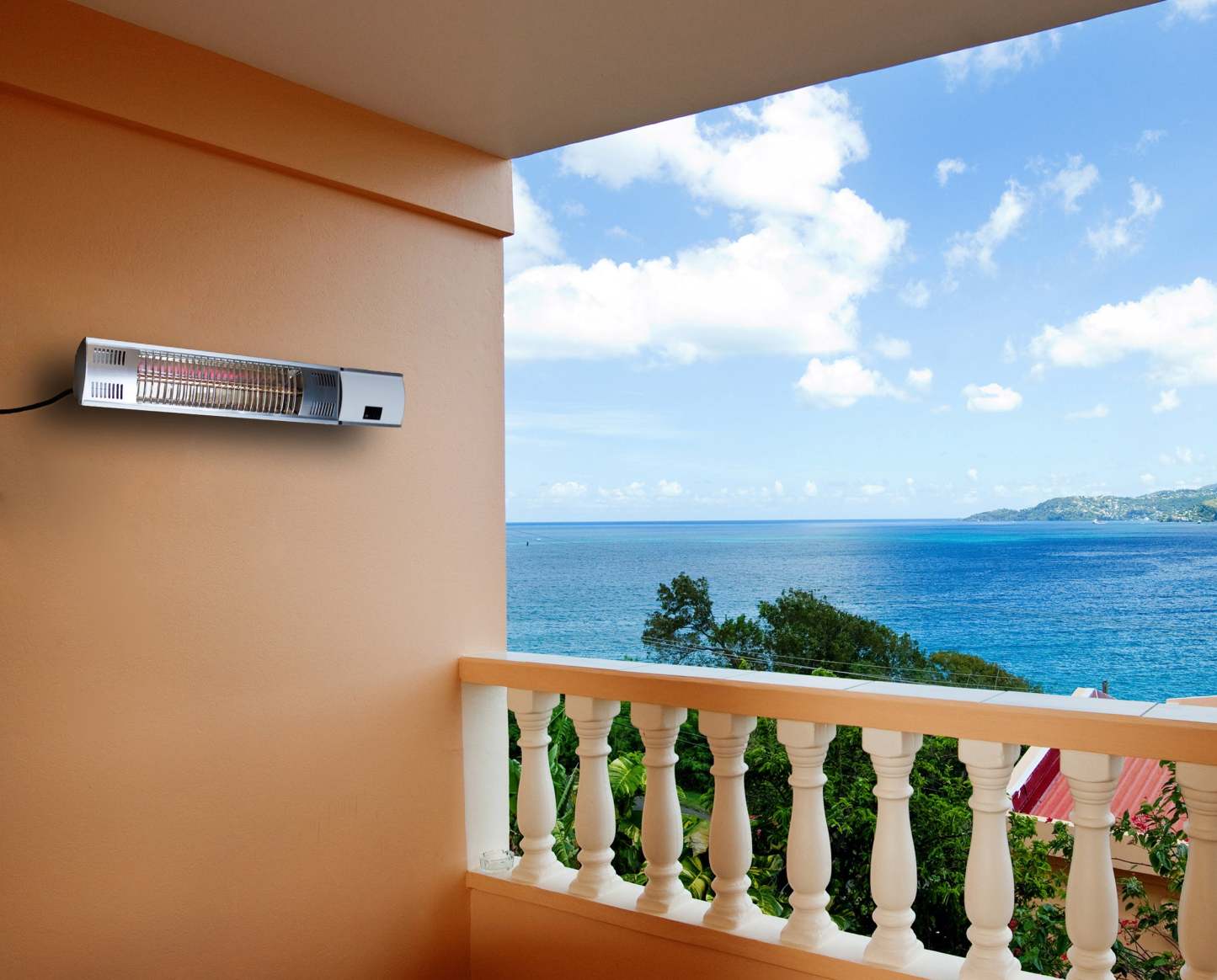 Chauffe-terrasse mural électrique infrarouge Energ+ - HEA-21545|Radiateur de terrasse mural électrique et à infrarouge Energ+ - HEA-21545