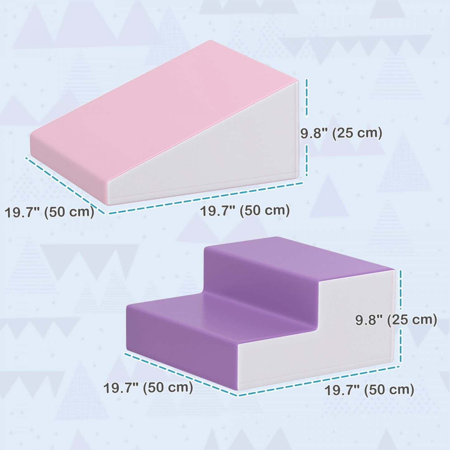 Soozier Ensemble De Jeu Doux 2 Pièces Pour Activités D'escalade Et D'exploration, Blocs De Mousse Sécurisés Pour Enfants