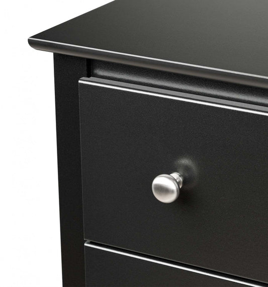Jade Tall 2-Drawer Nightstand - Black|Table de nuit haute Jade à 2 tiroirs - noire
