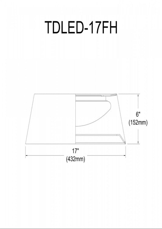 Dainolite Tdled Flush Mount Tapered Drum Shade Black/White Lamp|Plafonnier affleuré Tdled de Dainolite avec abat-jour cylindrique effilé et fini noir et blanc