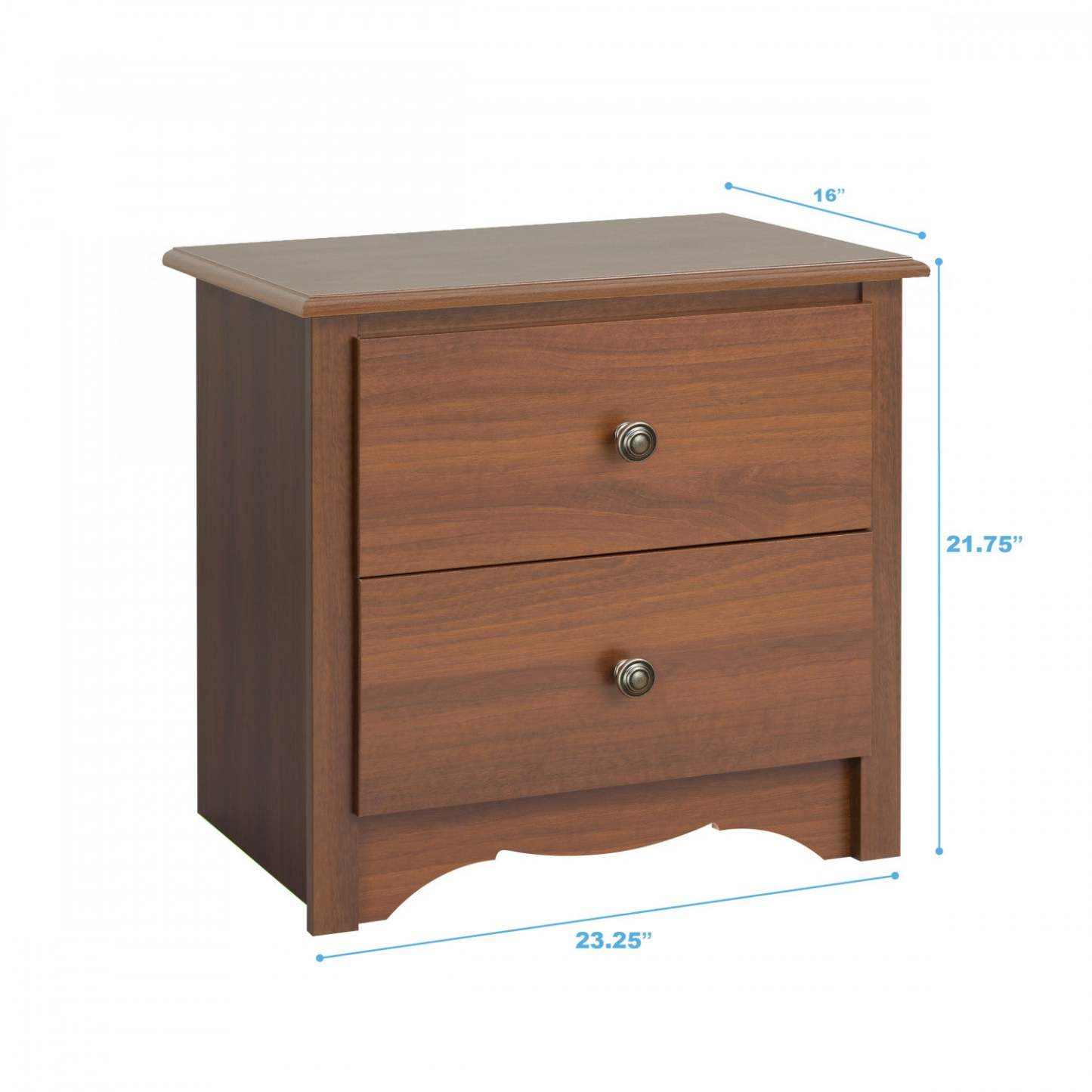 Monterey 2-Drawer Nightstand - Cherry|Table de nuit Monterey à 2 tiroirs - cerisier